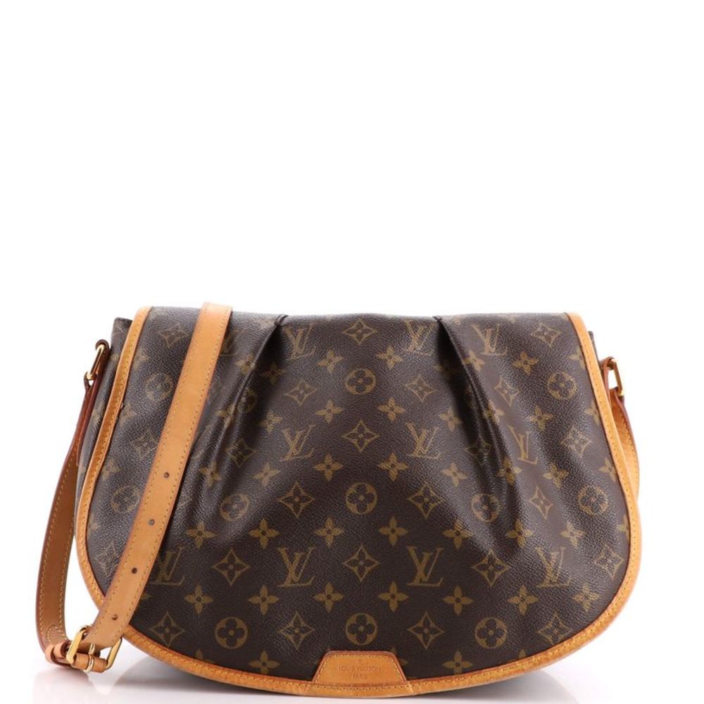 Louis Vuitton Menilmontant Handbag Monogram Canvas MM Brown
